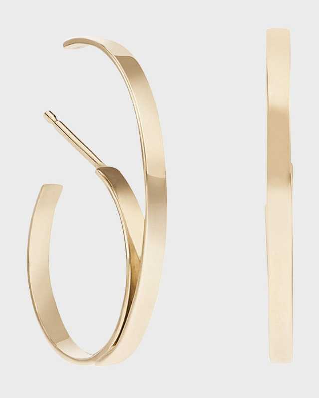 Upward Hooked Cuff Hoop Earrings